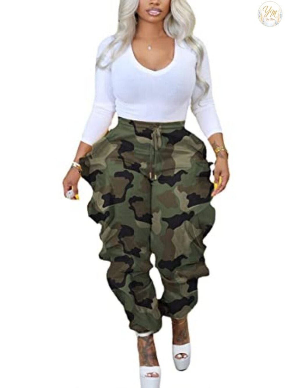 High Waisted Baggy Balloon Sweatpants Womens Fringe Pants Plus Size